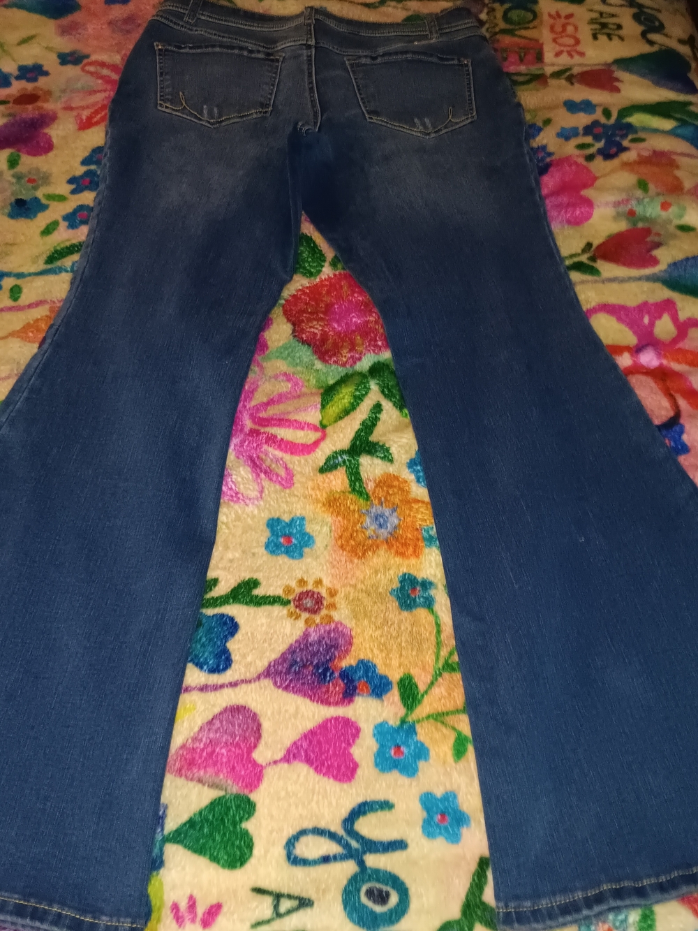 INC Embroidered Flower Women's Flare Jeans - Picture 7 of 12
